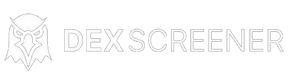 the logo for dexscreener is shown on a white background